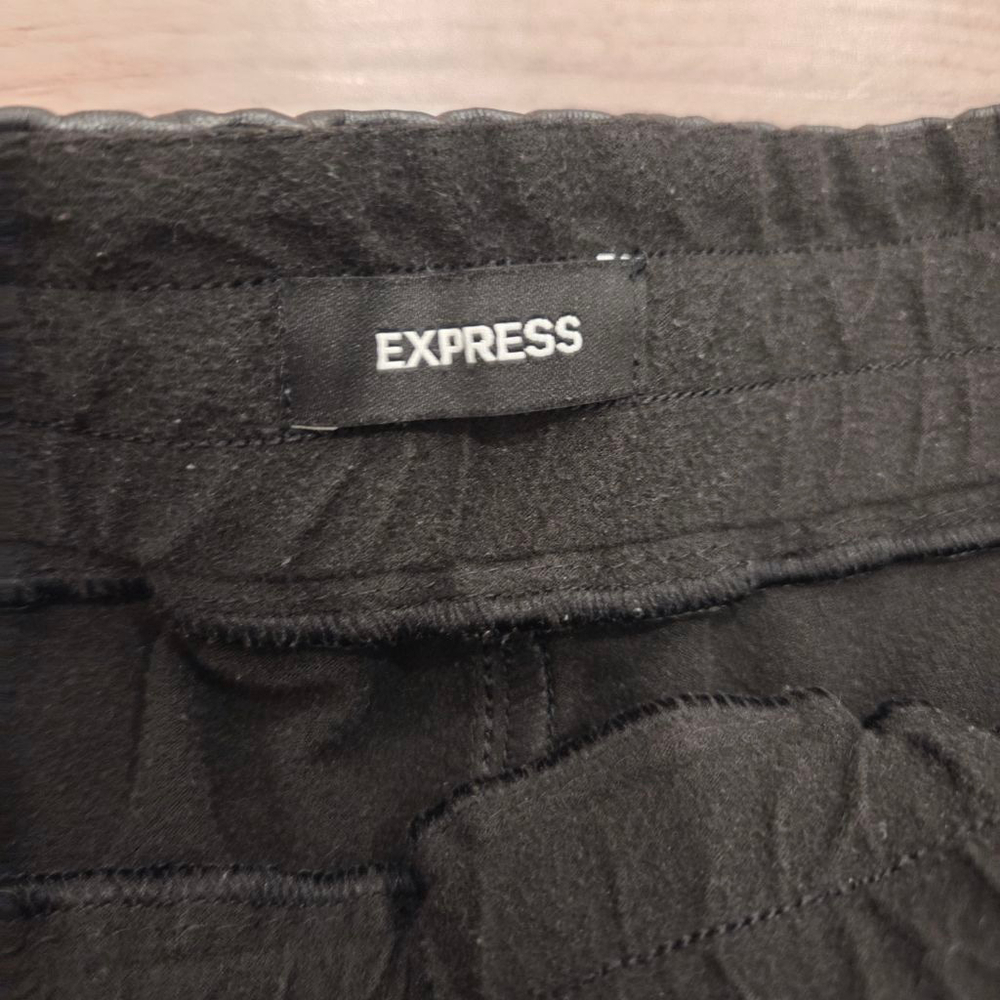 EXPRESS Black Faux Leather Jogger Pants size XL - Picture 5 of 8